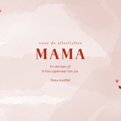 Roze fotokaart voor de allerliefste mama met 2 foto' 3