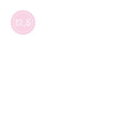 Roze jubileumkaart 12.5 2