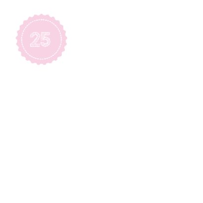 Roze jubileumkaart 25 2