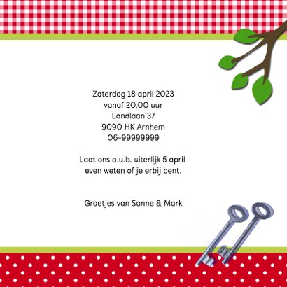 Samenwonen eigen foto rood groen 3