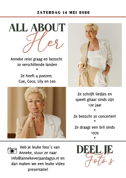 Sarah Tijdschrift verjaardag 50 jaar feest 2