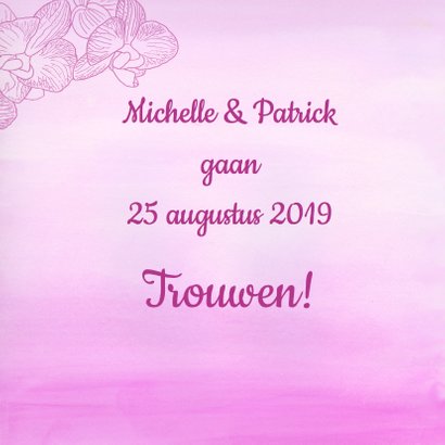 Save Te Date orchidee 2