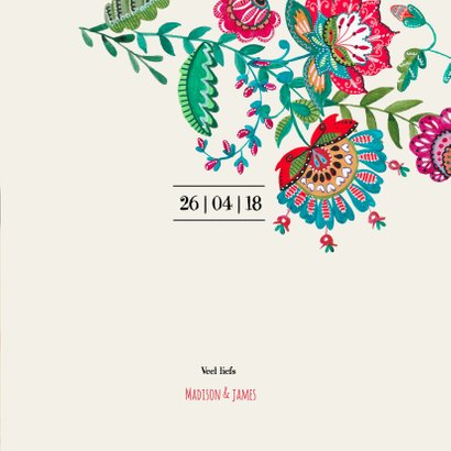 Save the Date bloemen modern 3