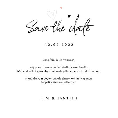 Save the Date Bohemian met bloemen 3