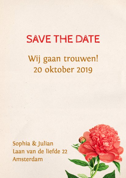 Save the Date Botanisch Aquarel 3