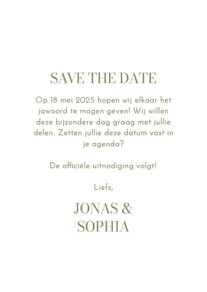 Save the date bruiloft gele ruitjes met citroen en mandarijn 3