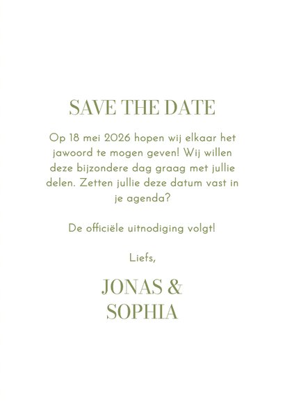 Save the date bruiloft gele ruitjes met citroen en mandarijn 3