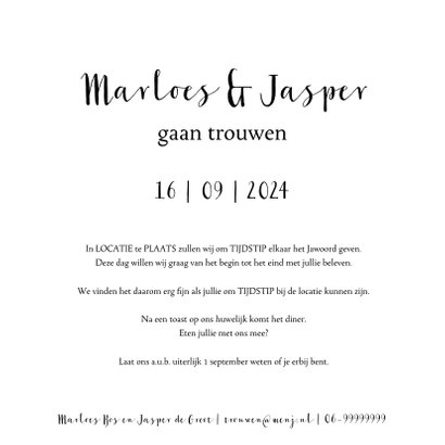 Save the date fotocollage handlettering 3