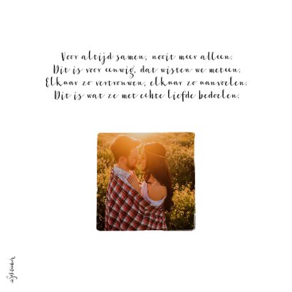 Save the date fotocollage met handlettering 2