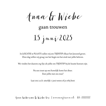Save the date fotocollage met handlettering 3