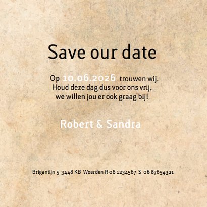 Save the date geometrisch hart 3