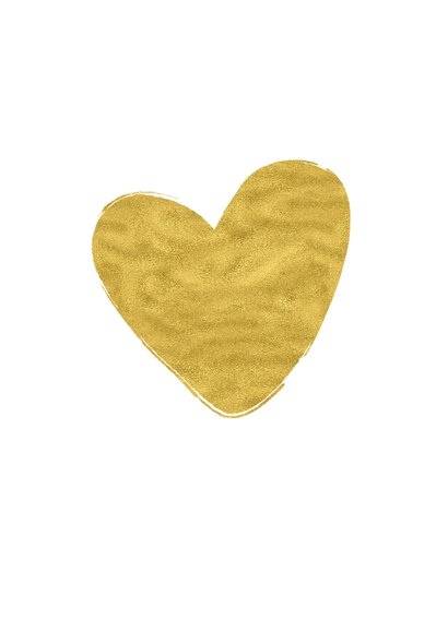 Save the Date goud hart - OT 2