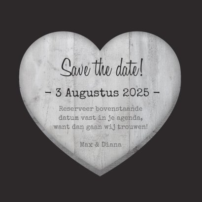Save the date Hout Hart hangers 3