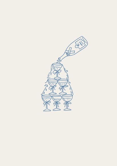 Save the Date kaart doodle tekening gedekte tafel 2