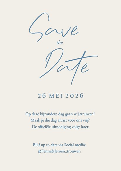 Save the Date kaart doodle tekening gedekte tafel 3