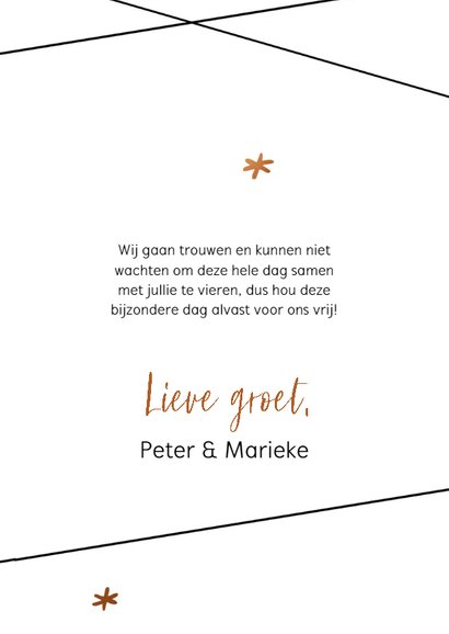 Save the Date kaart in geometrische stijl 3