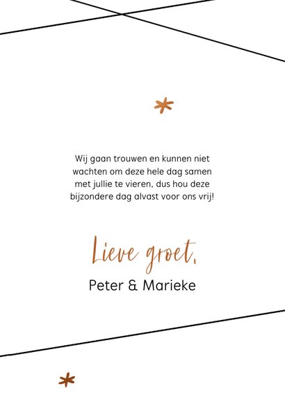 Save the Date kaart in geometrische stijl 3