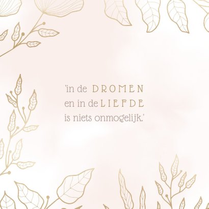 Save the date kaart met elegante bloemen en waterverf 2