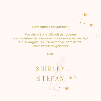 Save the date kaart met lijntekening Magnolia 3