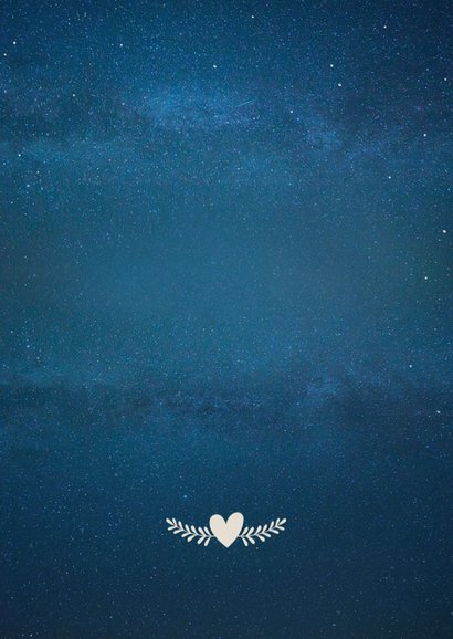 Save the Date kaart met silhouet van aanzoek in volle maan Achterkant