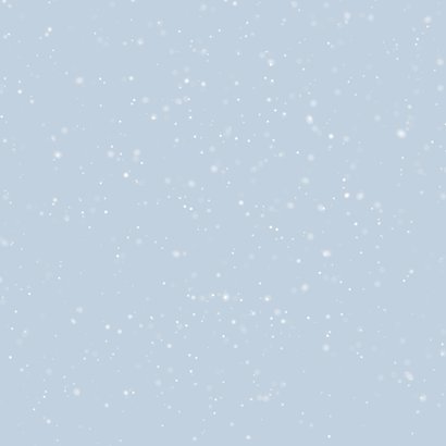 Save the date kaart winters lichtblauw met foto Achterkant