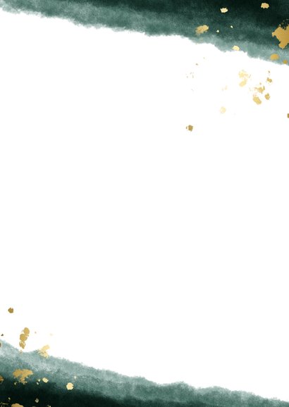 Save the date kalender waterverf gouden tekst Achterkant