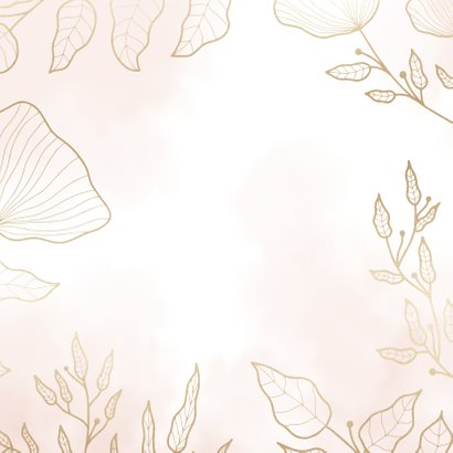 Save-the-Date-Karte Hochzeit rosa mit eleganten Blumen Rückseite