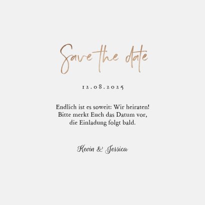 Save-the-Date-Karte zur Hochzeit Eukalyptusblatt Kalender 3