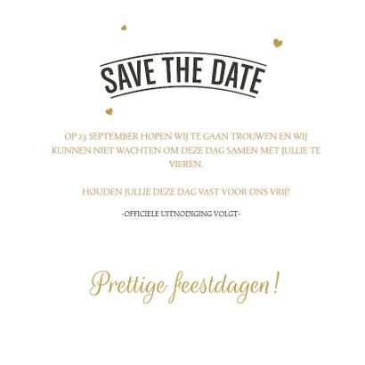 Save the Date Kerstkaart met hartje 3