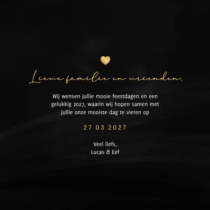 Save the date Merry & Married met hart op achtergrond 3