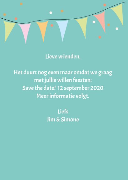 Save the date met drank en namen 3