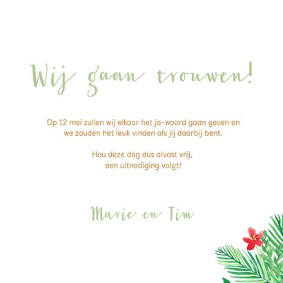 Save the date natuur met goudlook 3