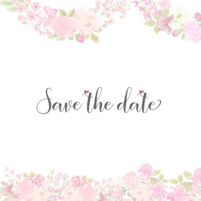 Save the date rozen pastel 2