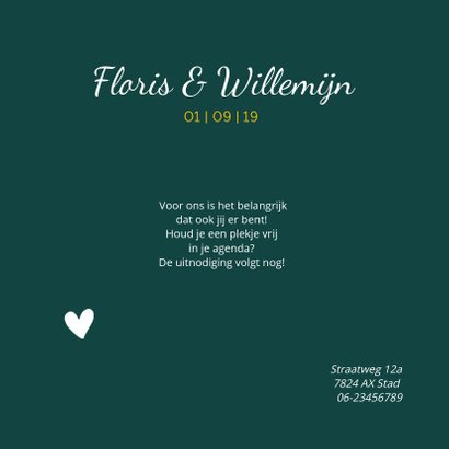 Save the date - stijlvol met namen 3