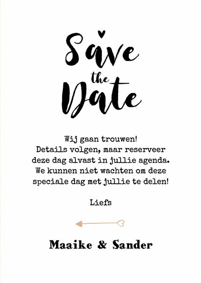  Save the date ticket trouwkaart uitnodiging foto kraft 3