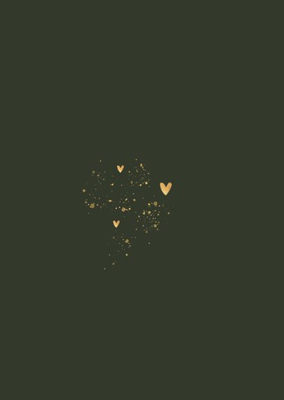 Save the date trouwkaart gay strikjes groom goud hartjes Achterkant