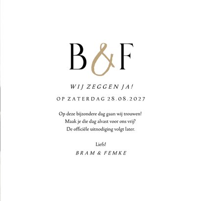 Save the date trouwkaart stijlvol vintage kraft kant foto's 3