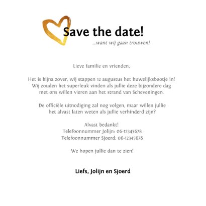Save the date trouwkaart stijlvolle fotocollage 3