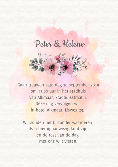 Save the date trouwkaart watercolour 3