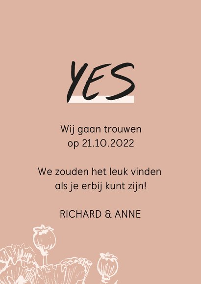 Save the date vintage klaprozen 3