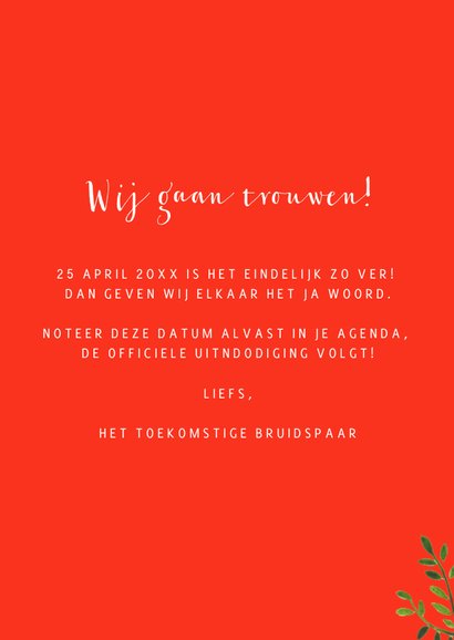 Save the Date Vrolijke klaprozen 3