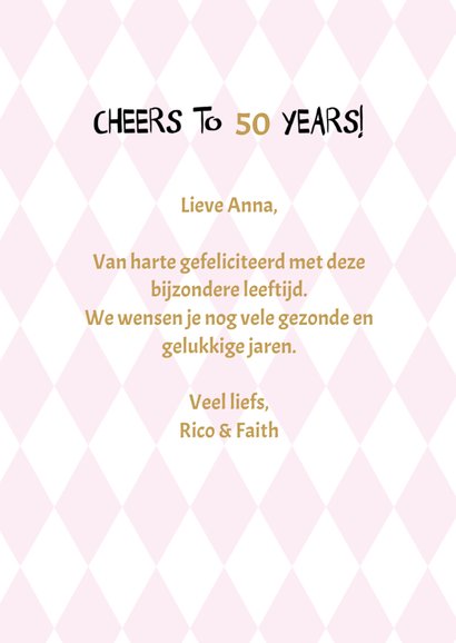 Say cheers to .... years, verjaardagsfelicitatie 3