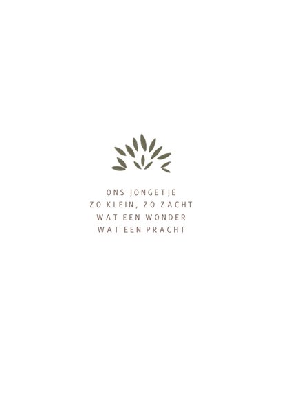 Schattig geboortekaartje boom schommel vogel 2