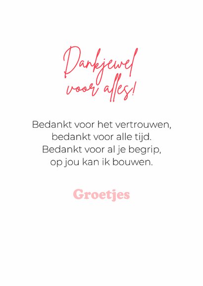 Schattige bedankkaart van Franse bulldog met baret 3