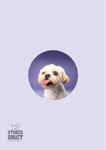 Schattige liefdeskaart van boomer hondje met tong 2