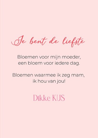 Schattige moederdagkaart van hondje met bloemenkrans 3