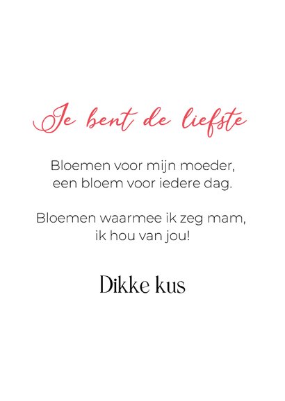 Schattige moederdagkaart van hondje met bloemenkrans 3