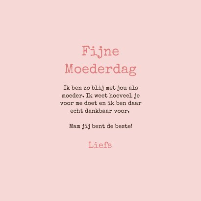 Schattige moederdagkaartjes in roze met gansjes 3