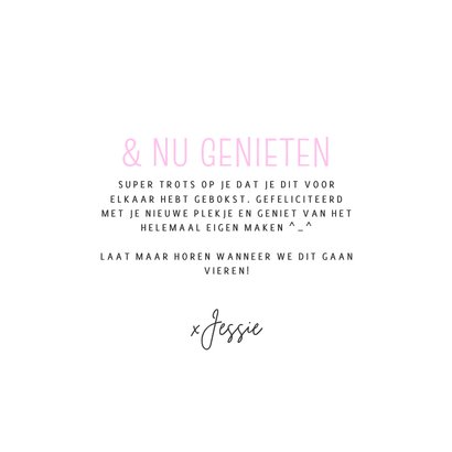 Schattige pastel felicitatie nieuwe woning huisjes patroon 3