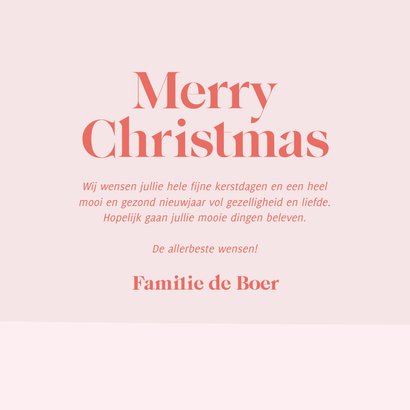 Schattige roze kerstkaart met ijsbeertjes met sjaal 3